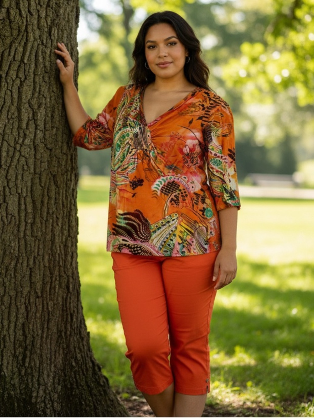 Monroe & Main Boho Paisley Print Top